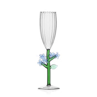 Optical Flute Light Blue Flower